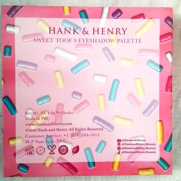 Hank & Henry "Sweet Toof" 9 Eyeshadow Pallet with gorgeous colors! - Picture 5 of 5